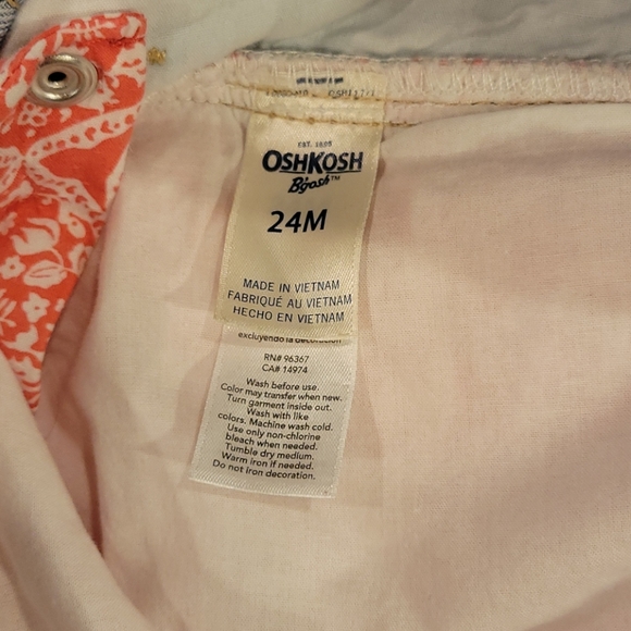 OshKosh B'gosh Jean/Floral Ruffled Dress - Picture 6 of 7